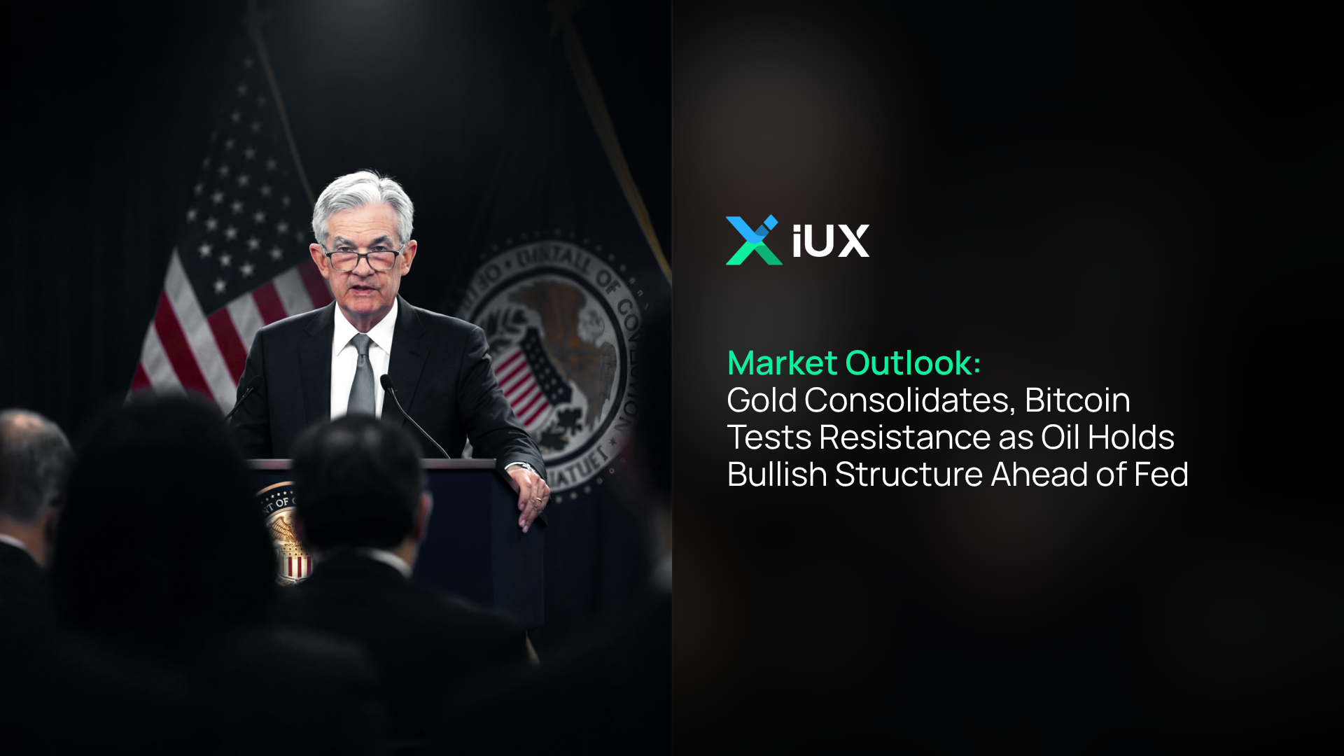 Perspectiva del mercado: El oro se consolida, Bitcoin prueba resistencia mientras el petróleo mantiene una estructura alcista antes de la Fed